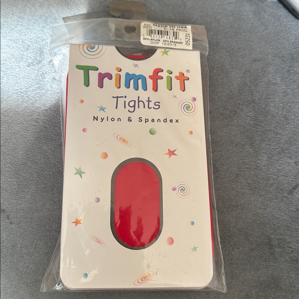 Trimfit Red Tights Sz 6-18 mo.  New in package